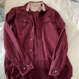 Burgundy wrangler shirt!
